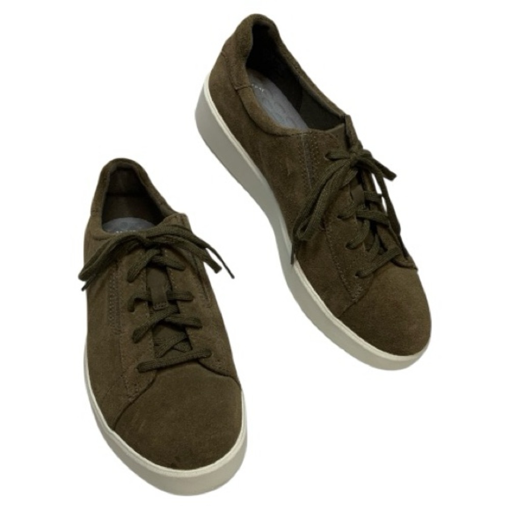 Clarks Women’s Layton Lace Suede Sneaker Olive Green Size 10 (NWOT)